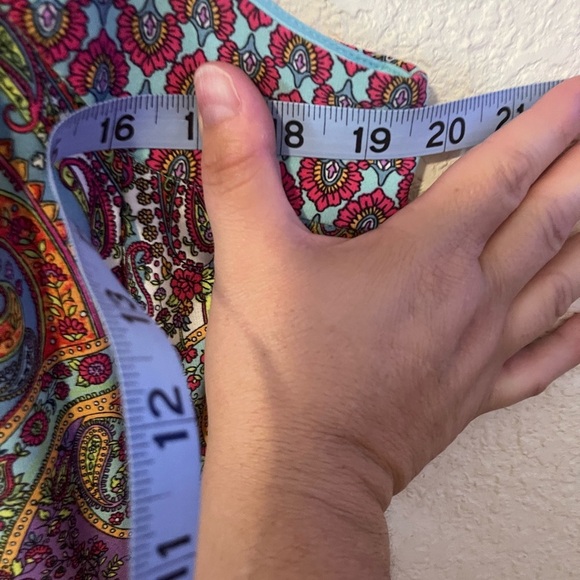 London Times Casual Blue and Purple Halter Maxi Dress - Picture 5 of 8